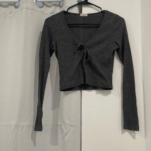 Brandy Melville grey cropped top